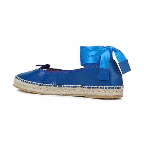 Marc Jacobs The Mouse Espadrille Lace-up Flat In Navy - Picture 2 of 11